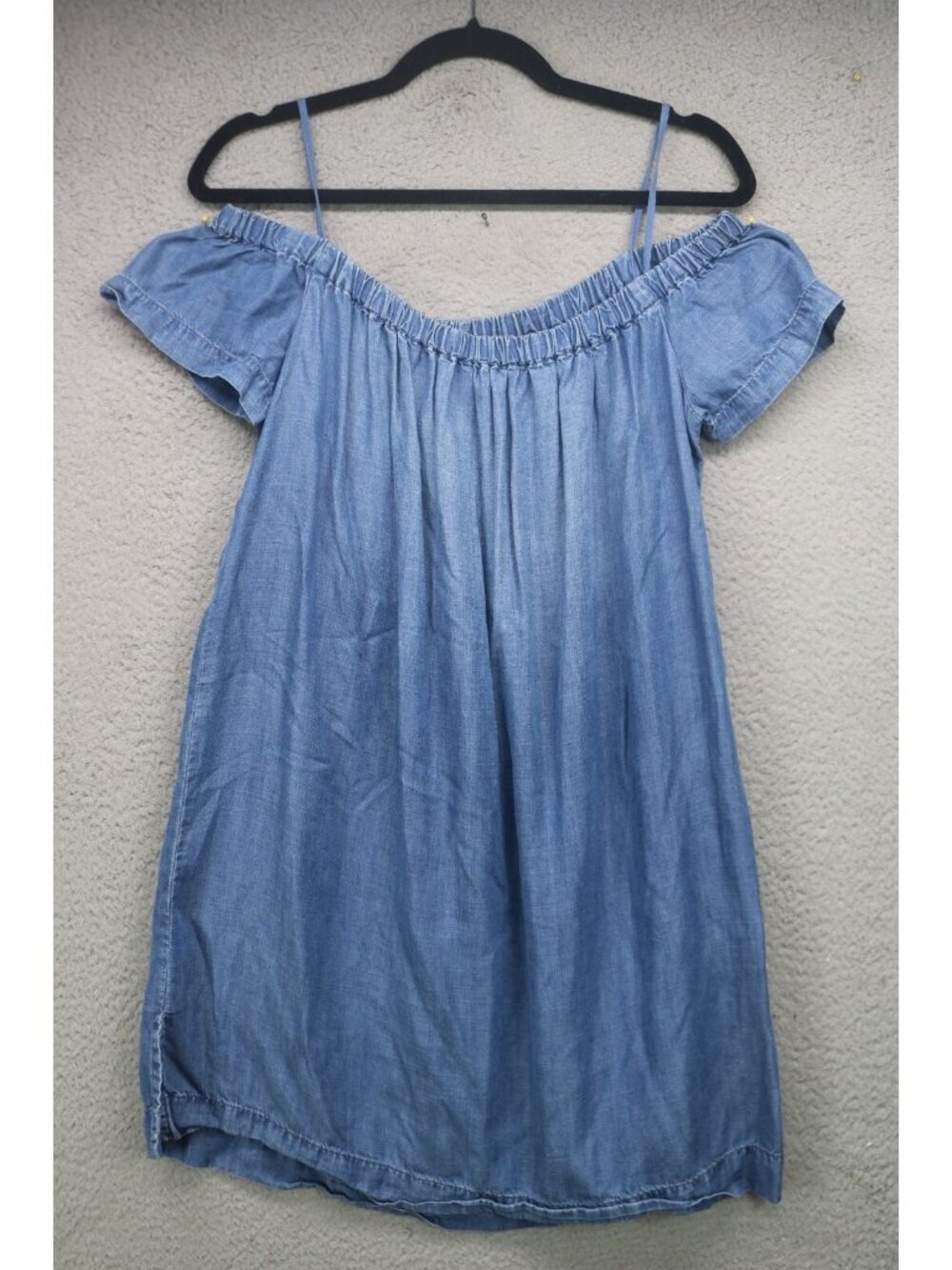 Cloth & Stone Chambray Off the Shoulders Mini Dress-Size Medium-BOHO